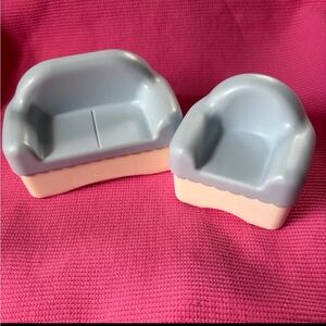 little tikes dollhouse furniture Couch / sofa blue Chair miniature tykes
